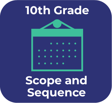 10th Grade Scope and Sequence Button - Links to PDF