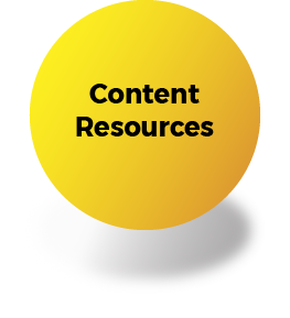 Yellow sphere that links to content resources